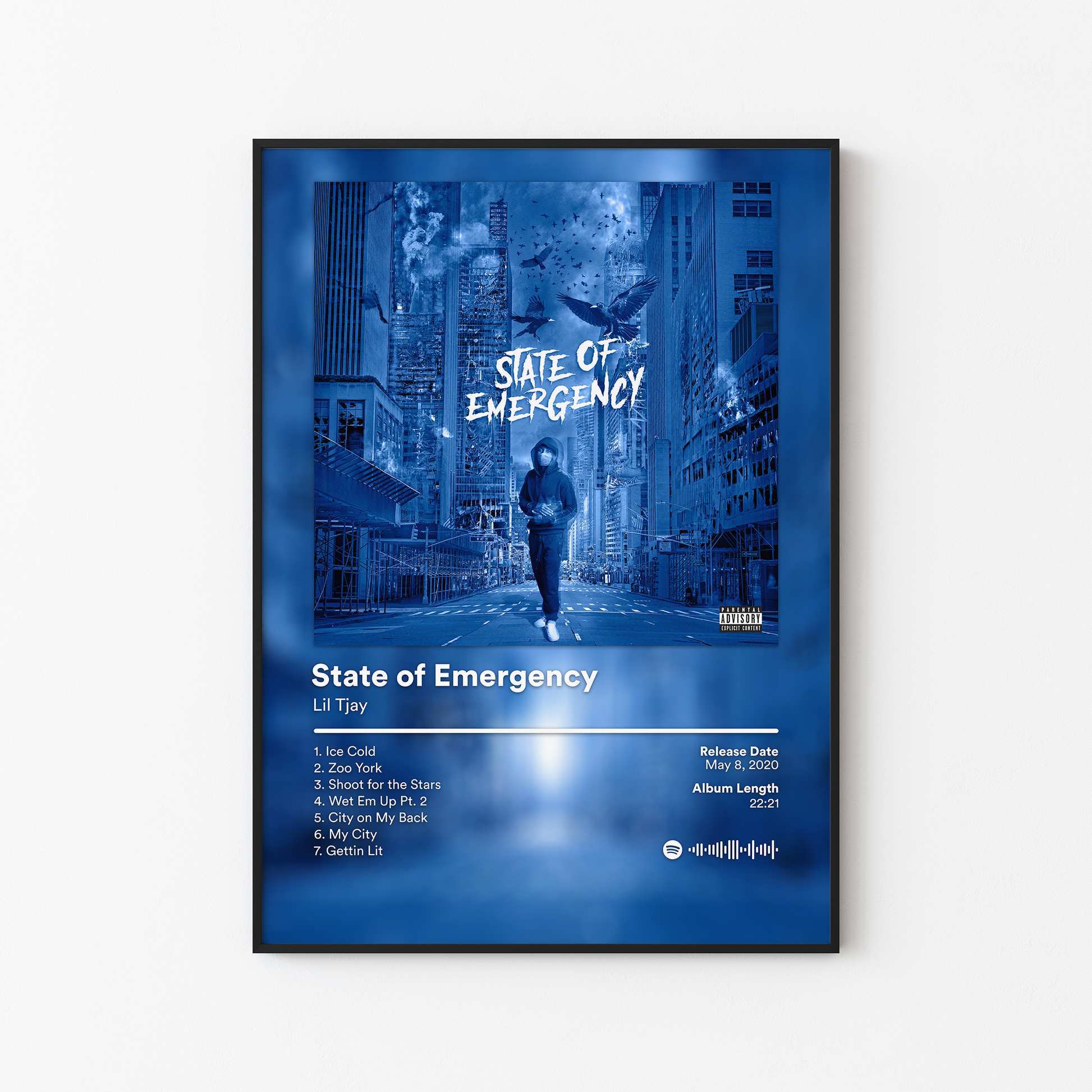 Lil Tjay State of Emergency Album Poster