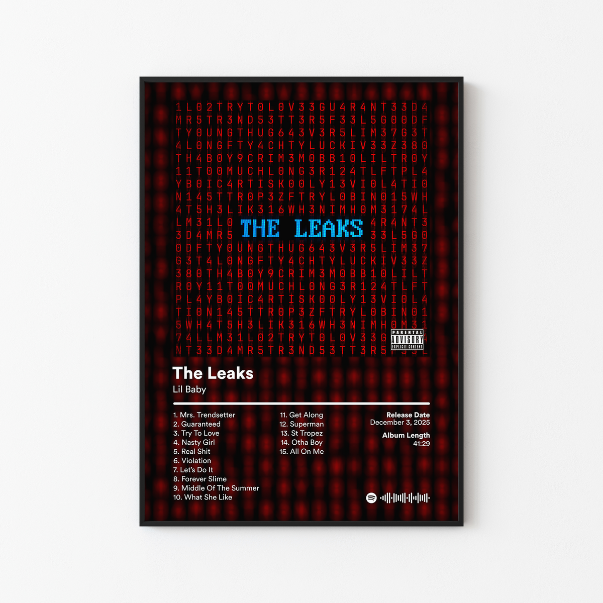 Lil Baby The Leaks Album Poster