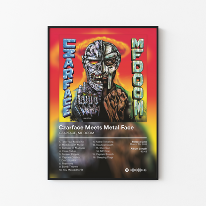 MF DOOM Czarface Meets Metal Face Album Poster