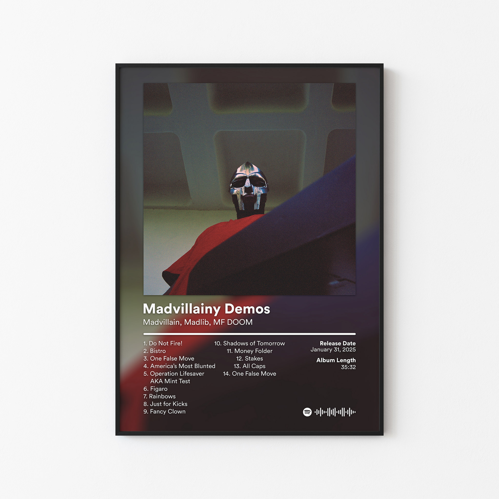 MF DOOM Madvillainy Demos Album Poster