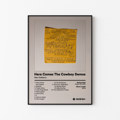 Mac DeMarco Here Comes The Cowboy Demos Album Poster