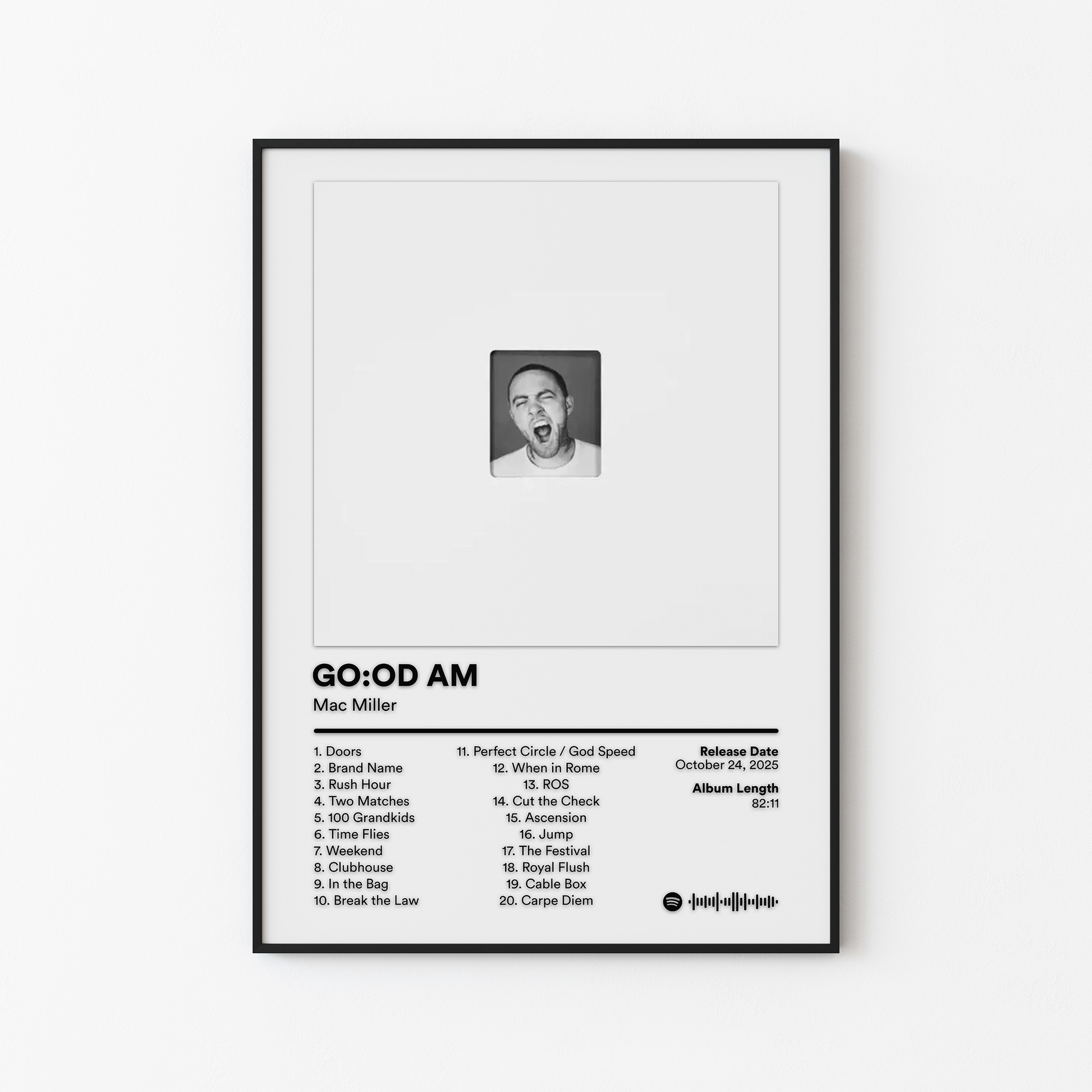 Mac Miller GOOD AM 10th Anniversary Album Poster