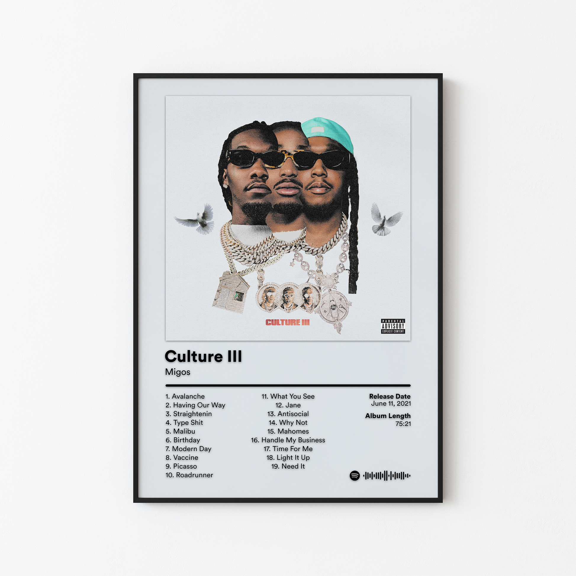 Migos Culture 3 Album Poster