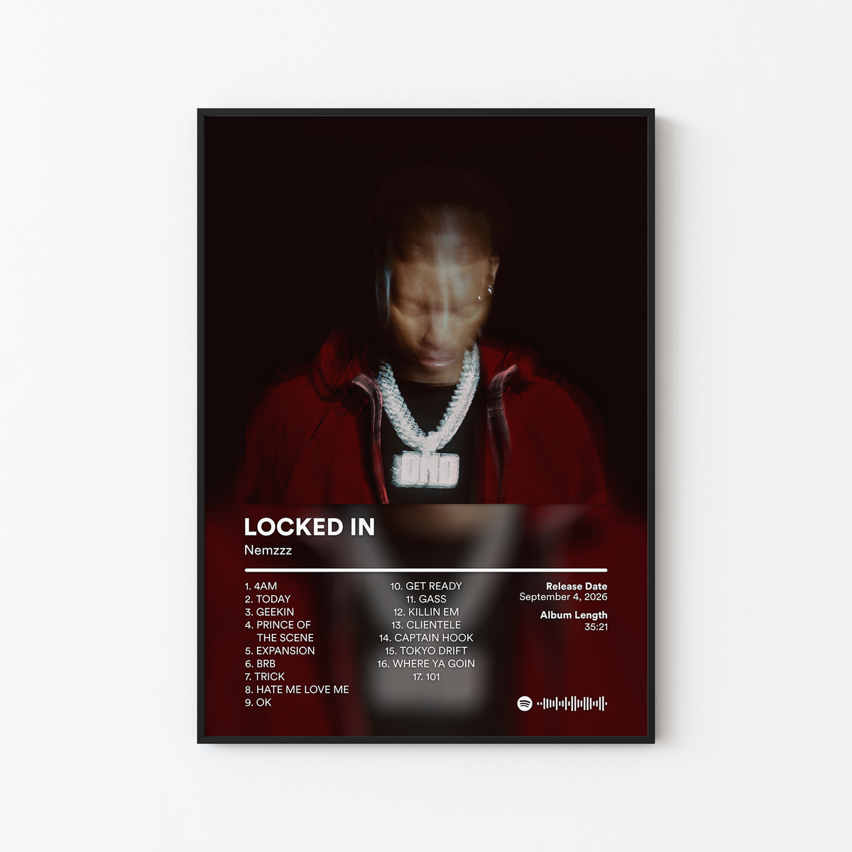 Nemzzz LOCKED IN Album Poster
