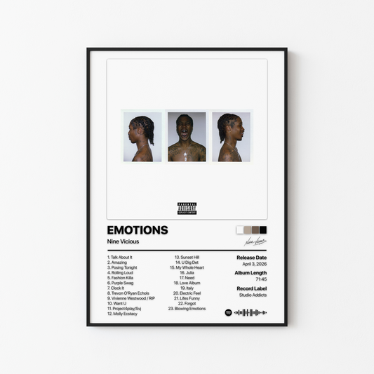 Nine Vicious EMOTIONS Album Posters v2