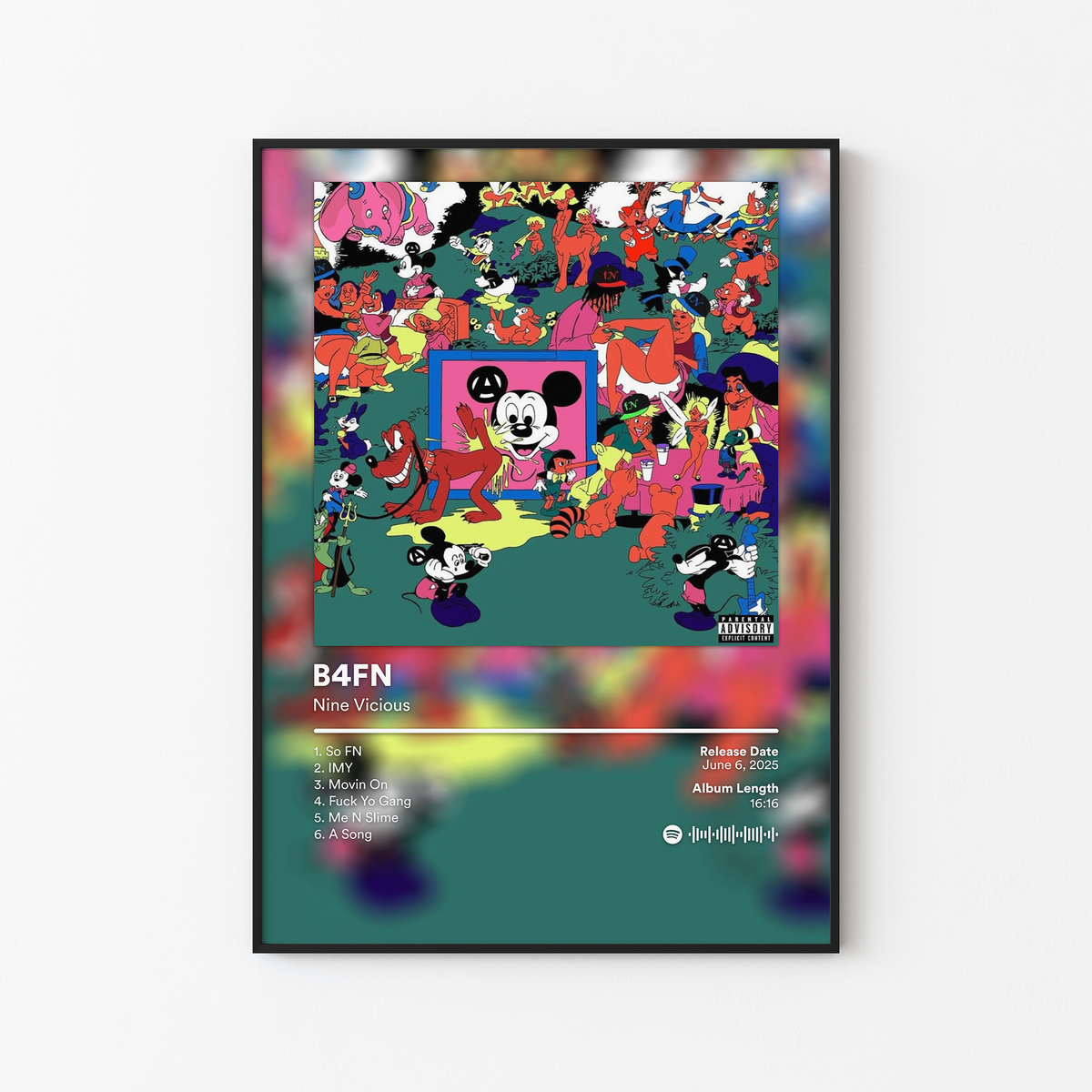 Nine Vicious Album Posters – Radial Posters
