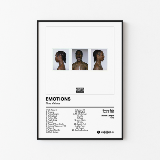 Nine Vicious EMOTIONS Album Poster