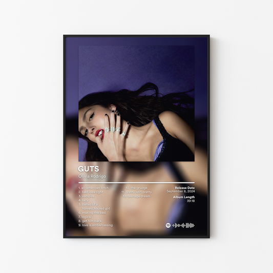 Olivia Rodrigo GUTS Album Poster