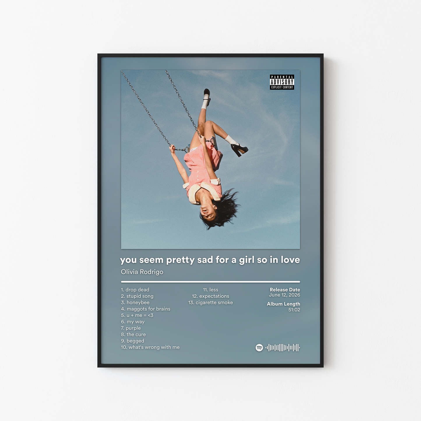 Olivia Rodrigo you seem pretty sad for a girl so in love Album Poster