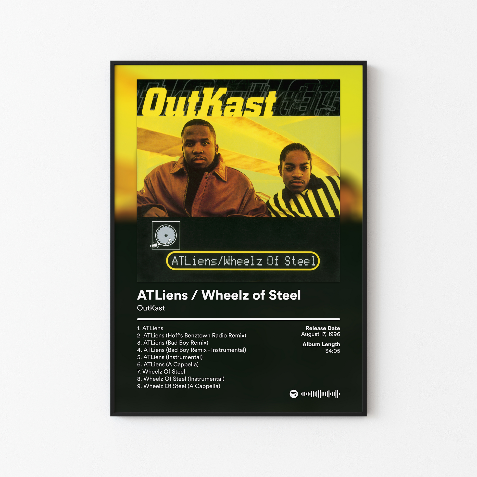 Outkast ATLiens Wheelz of Steel Album Poster