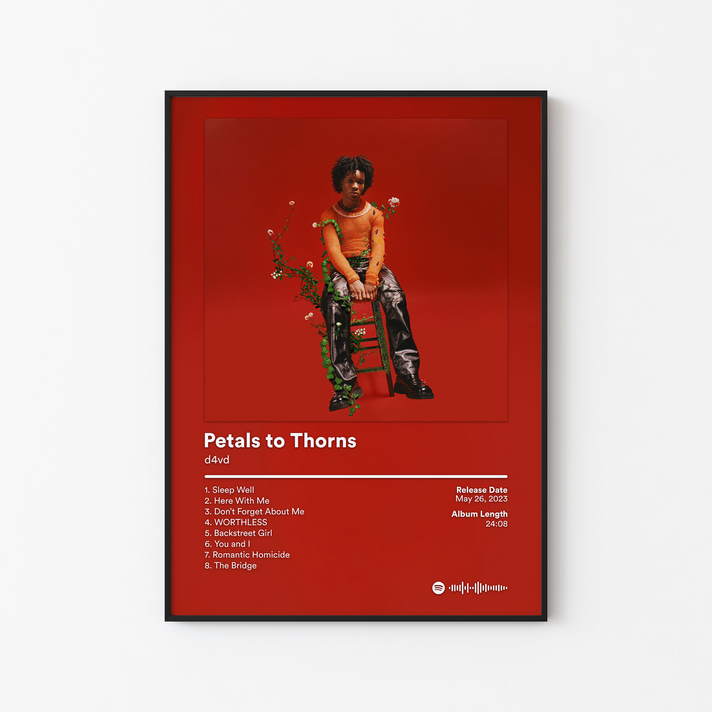 d4vd Petals to Thorns Album Poster