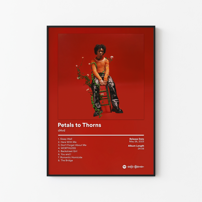 d4vd Petals to Thorns Album Poster