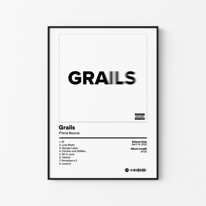 Pierre Bourne Grails Album Poster