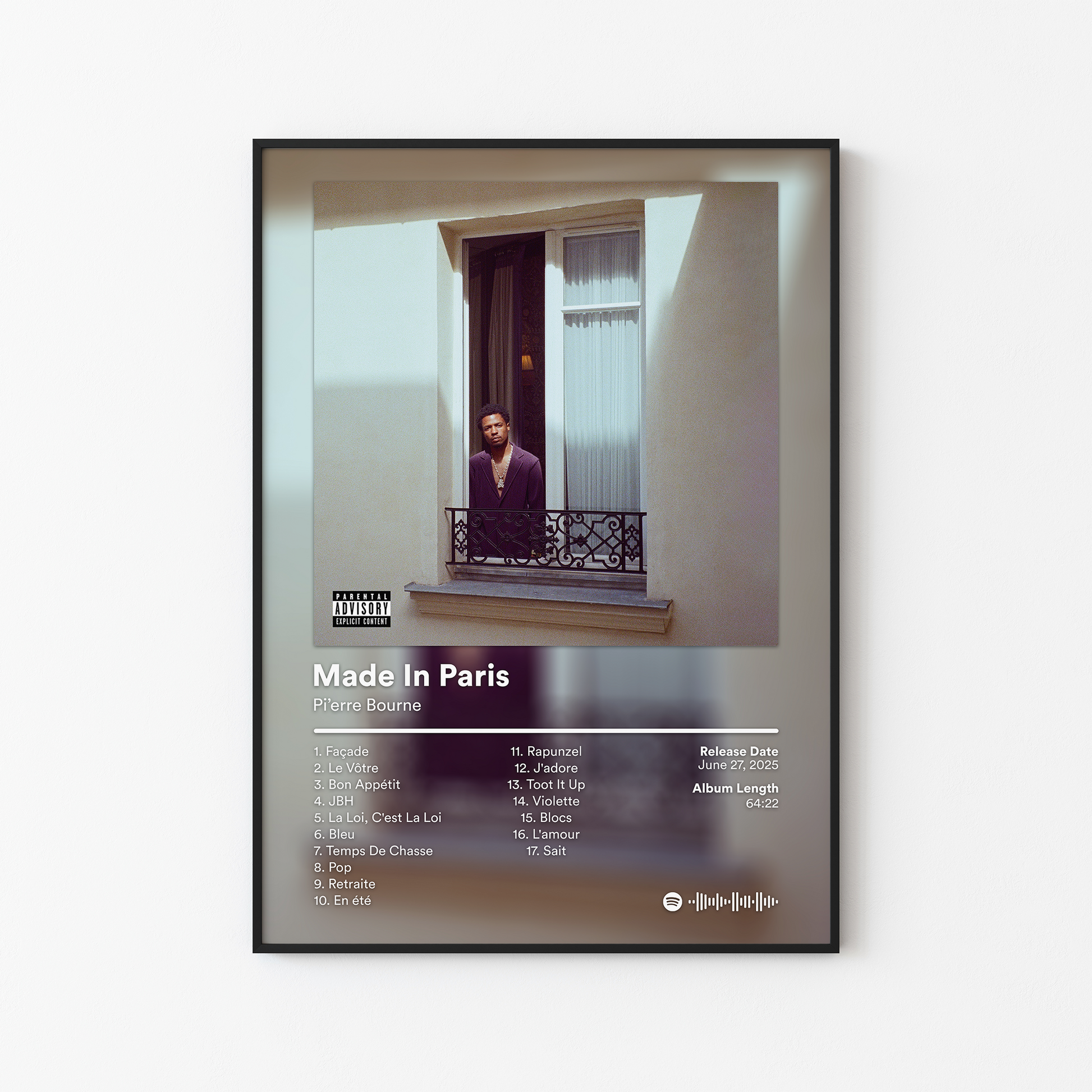 Pierre Bourne Made In Paris Album Poster