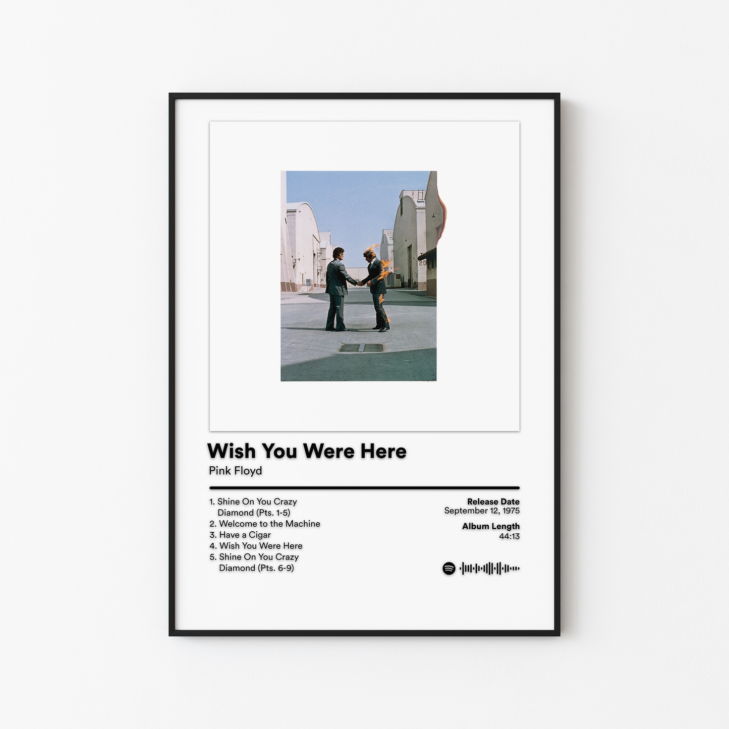 Pink Floyd Wish You Were Here Album Poster