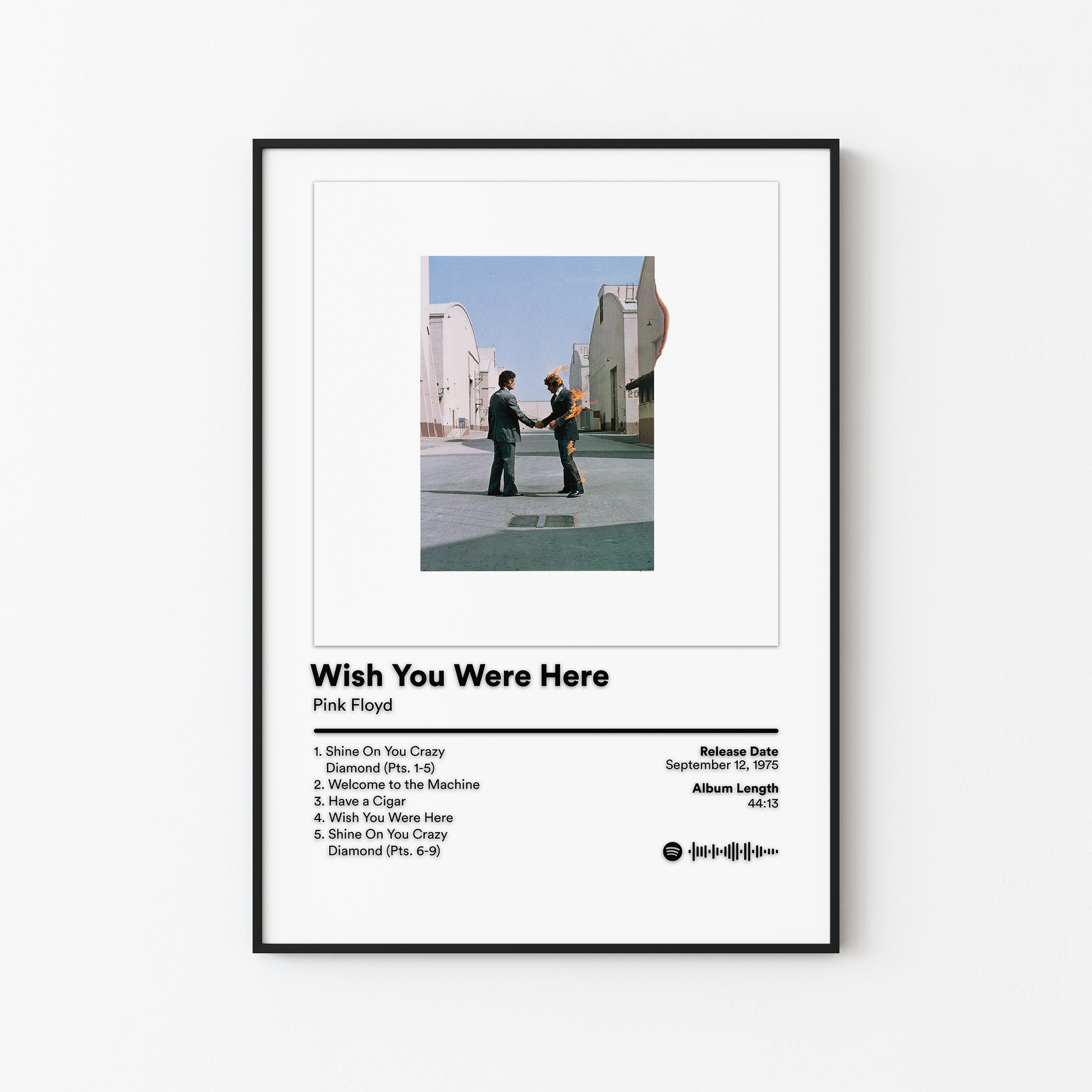 Pink Floyd Wish You Were Here Album Poster