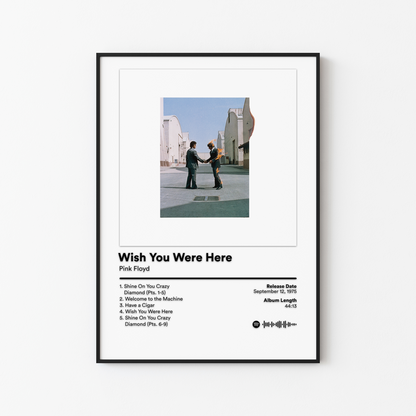 Pink Floyd Wish You Were Here Album Poster