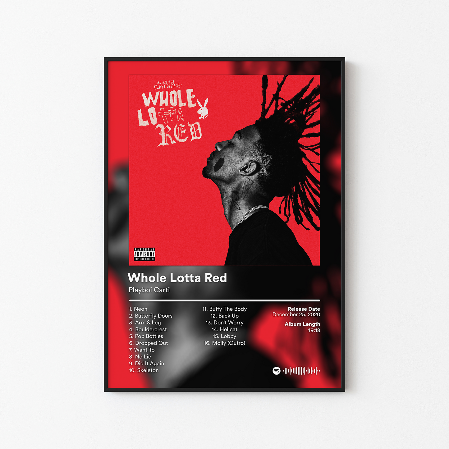 Playboi Carti Whole Lotta Red V1 Album Poster