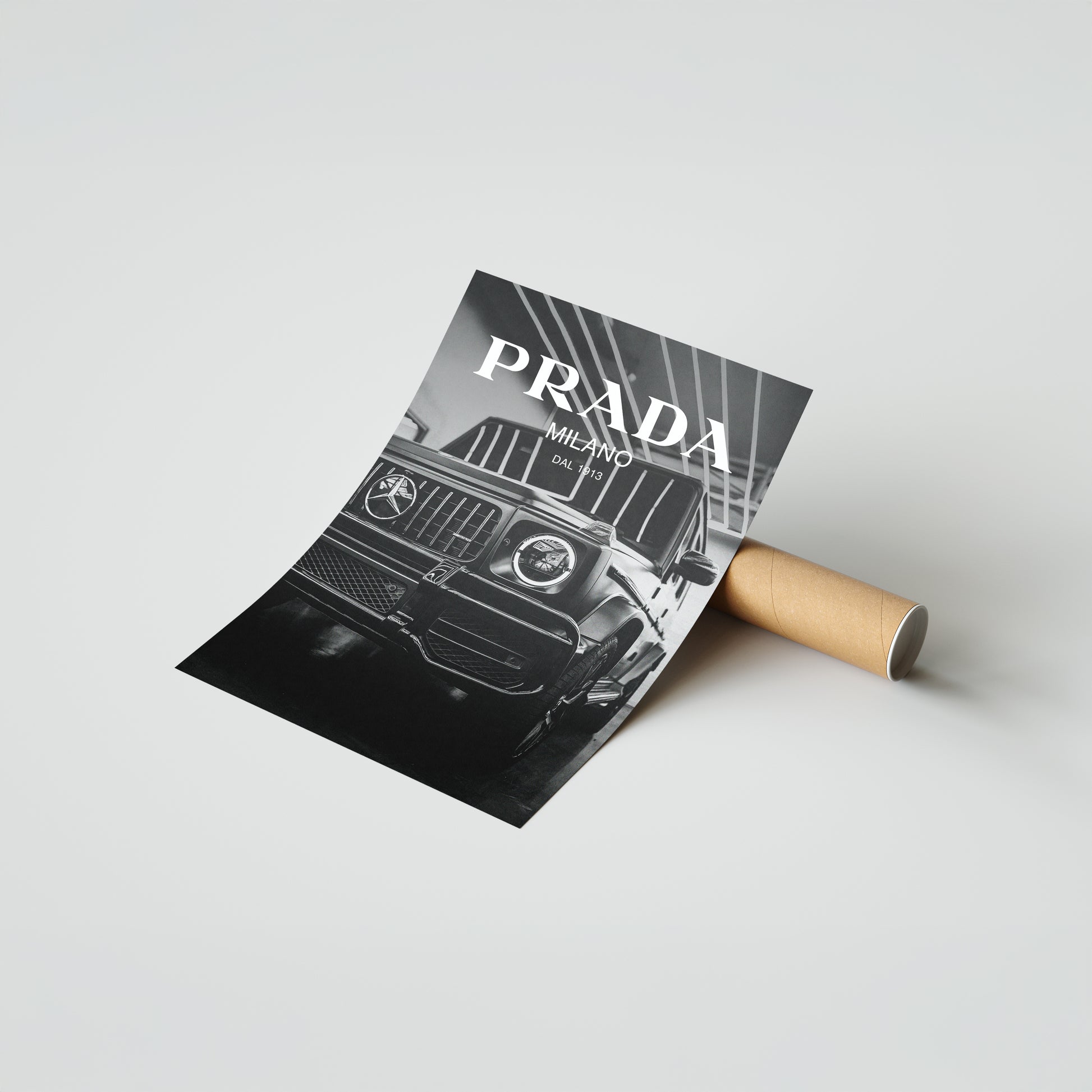 Aesthetic Prada Milano Car Poster