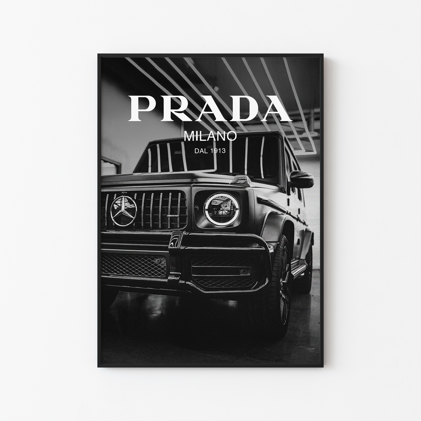 Aesthetic Prada Milano Car Poster