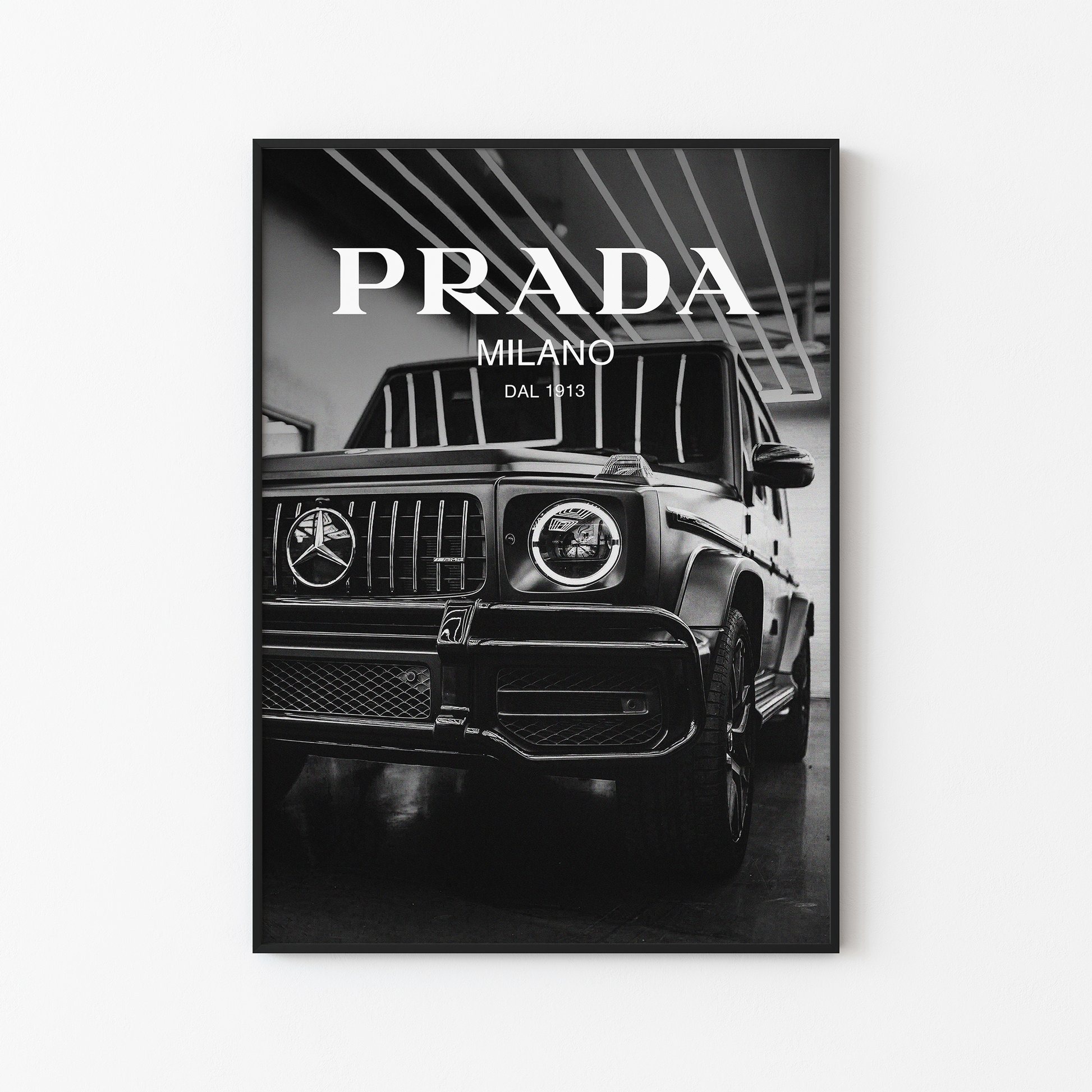 Aesthetic Prada Milano Car Poster
