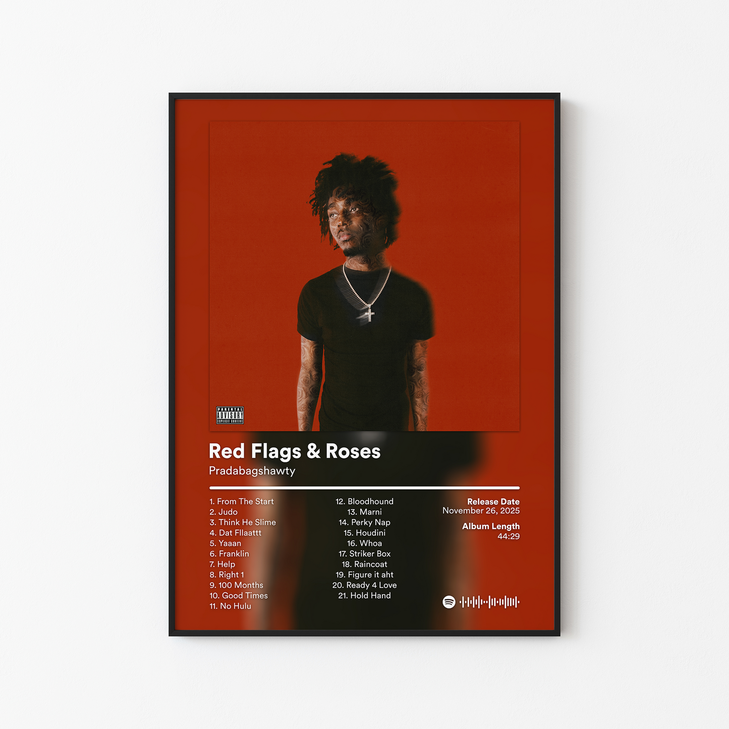 Pradabagshawty Red Flags and Roses Album Poster