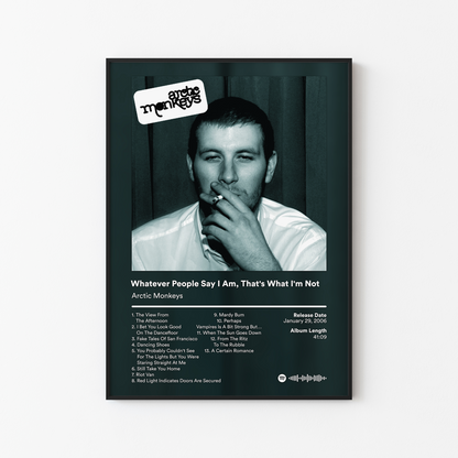 Arctic Monkeys Whatever People Say I Am Thats What Im Not Album Poster