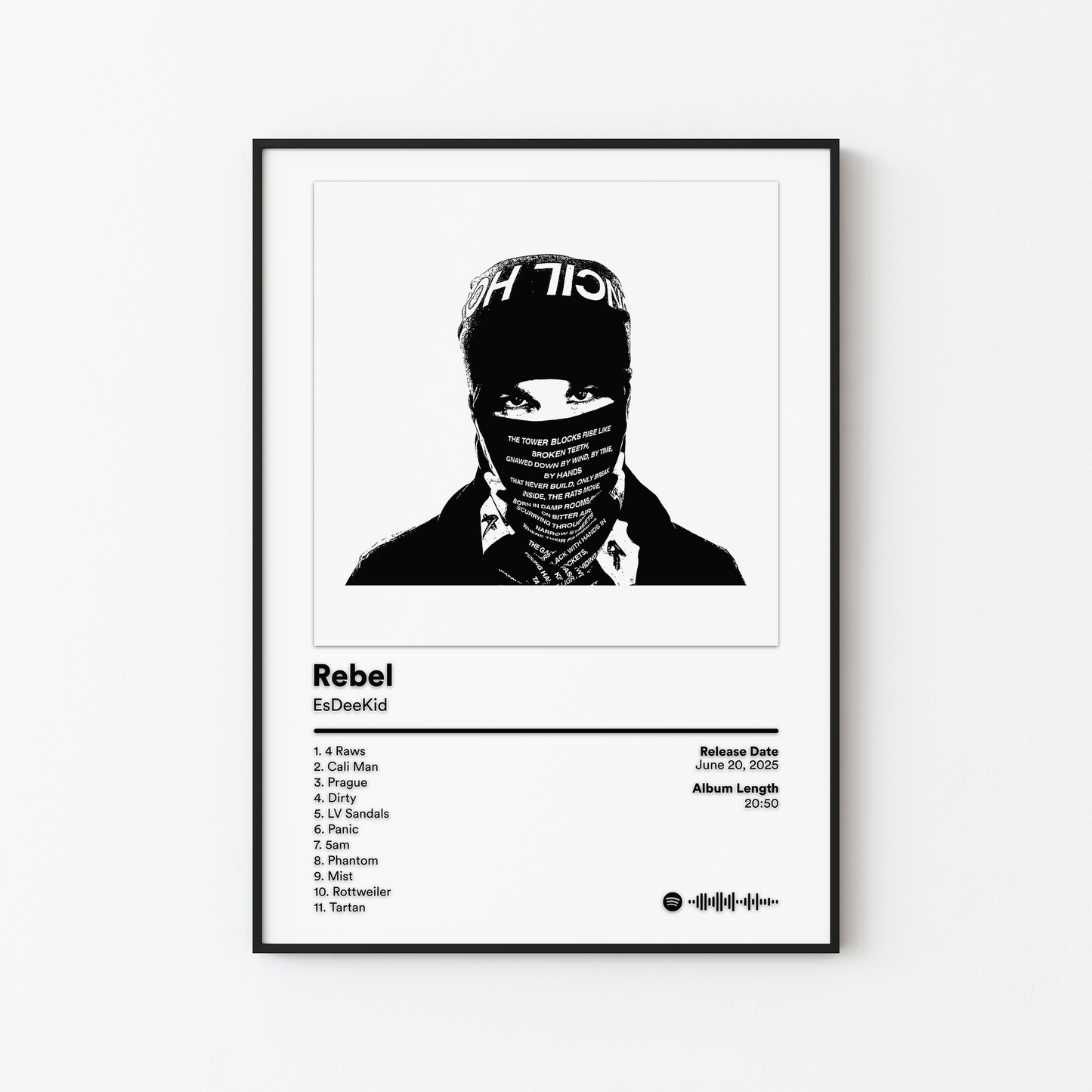 EsDeeKid Rebel Album Poster