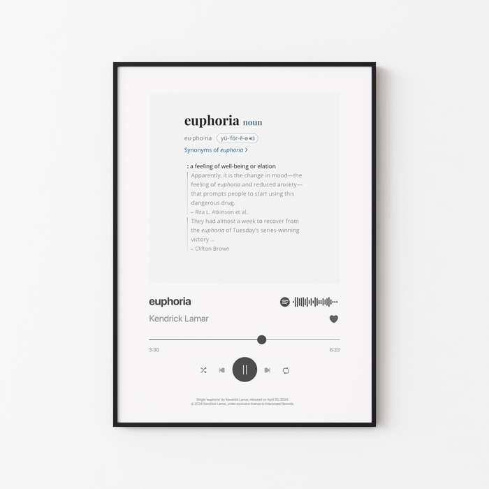 Kendrick Lamar euphoria Poster