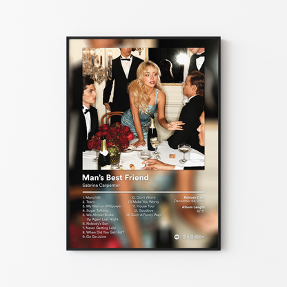Sabrina Carpenter Mans Best Friend Album Poster