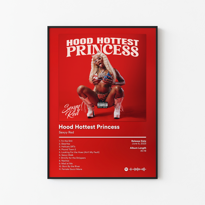 Sexyy Red Hood Hottest Princess Album Poster