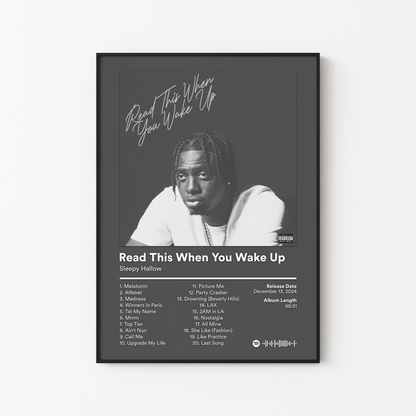 Sleepy Hallow Read This When You Wake Up Album Poster