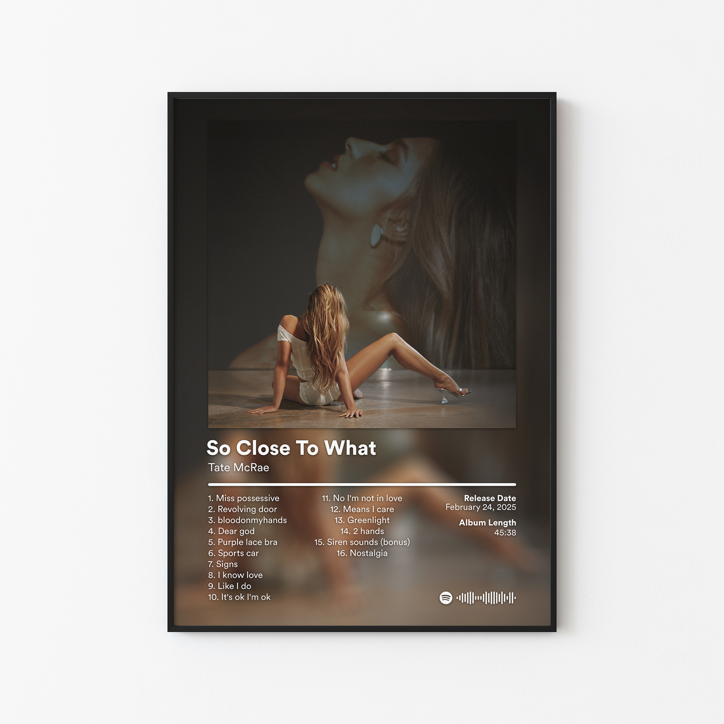 Tate McRae So Close To What Album Poster