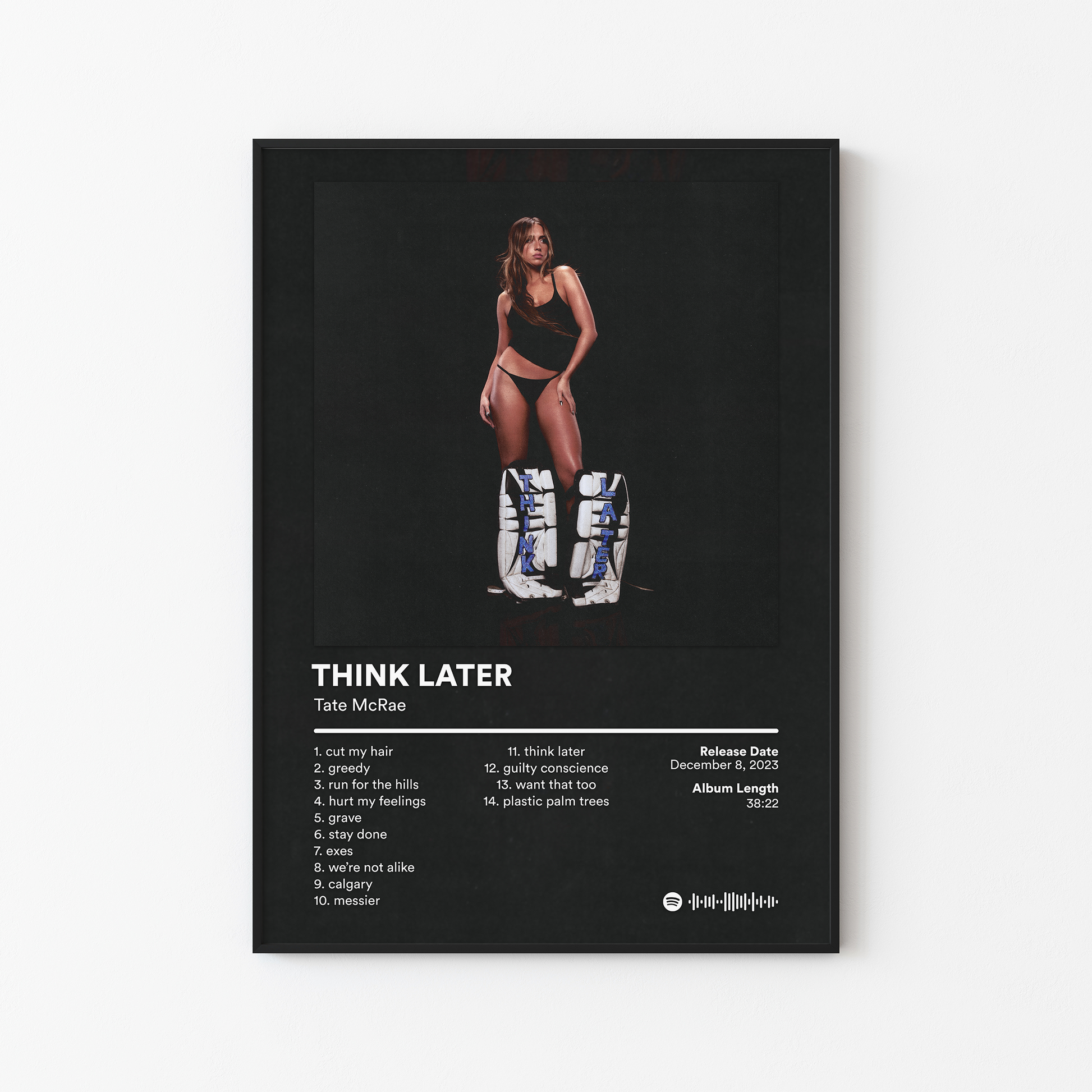 Tate McRae THINK LATER Album Poster