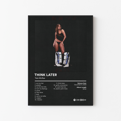 Tate McRae THINK LATER Album Poster