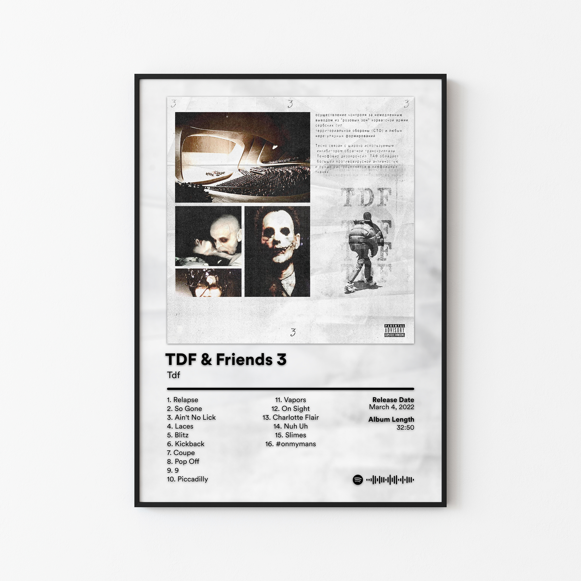 Tdf TDF and Friends 3 Album Poster