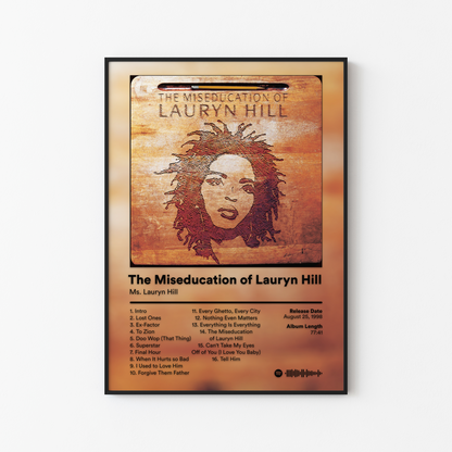 Ms. Lauryn Hill The Miseducation of Lauryn Hill Album Poster
