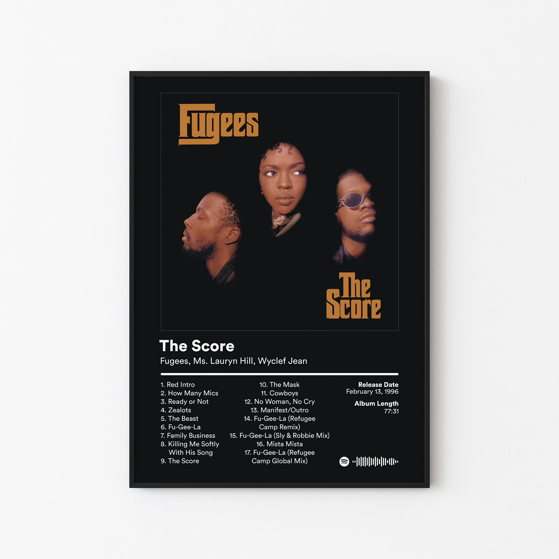 Fugees, Ms. Lauryn Hill, Wyclef Jean The Score Album Poster
