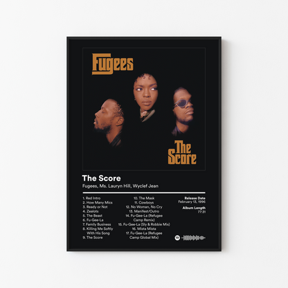 Fugees, Ms. Lauryn Hill, Wyclef Jean The Score Album Poster