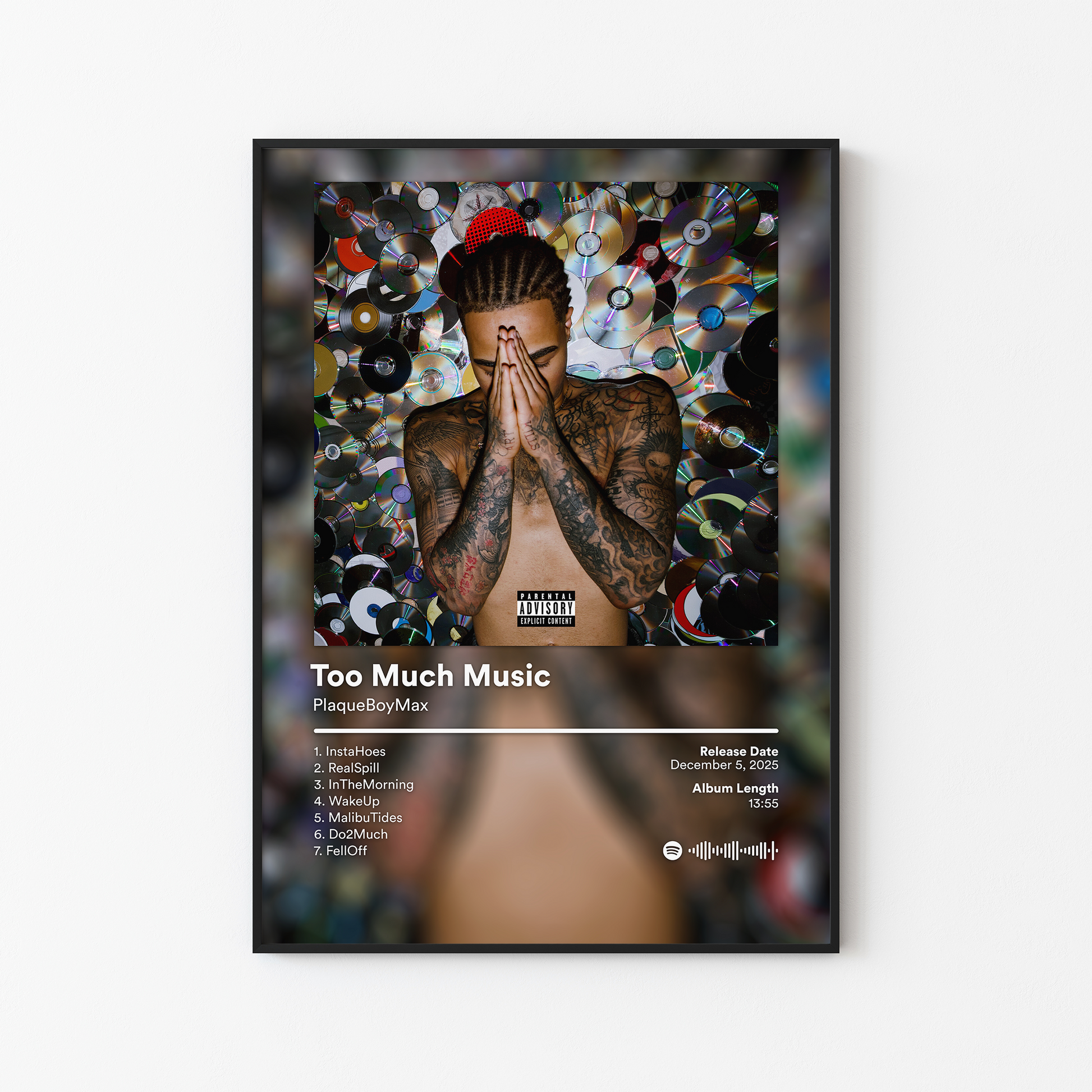 PlaqueBoyMax Too Much Music Album Poster