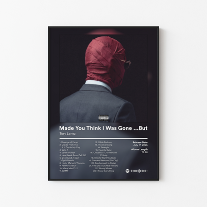 Tory Lanez Made You Think I Was Gone ...But Album Poster