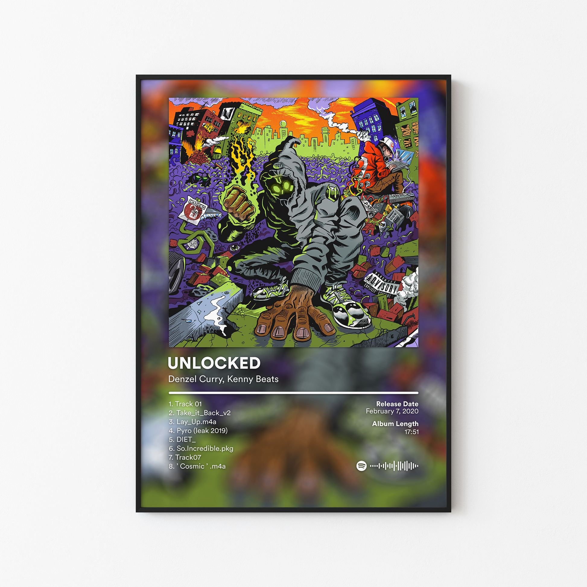 Denzel Curry UNLOCKED Album Poster