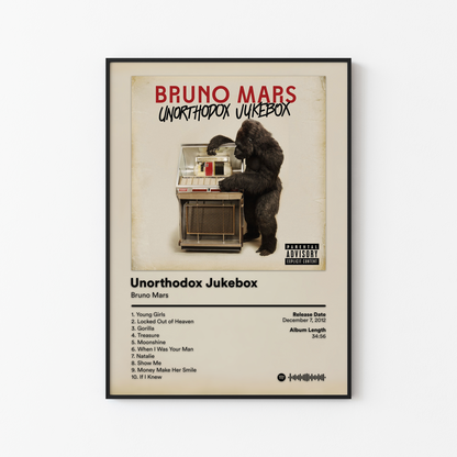 Bruno Mars Unorthodox Jukebox Album Poster