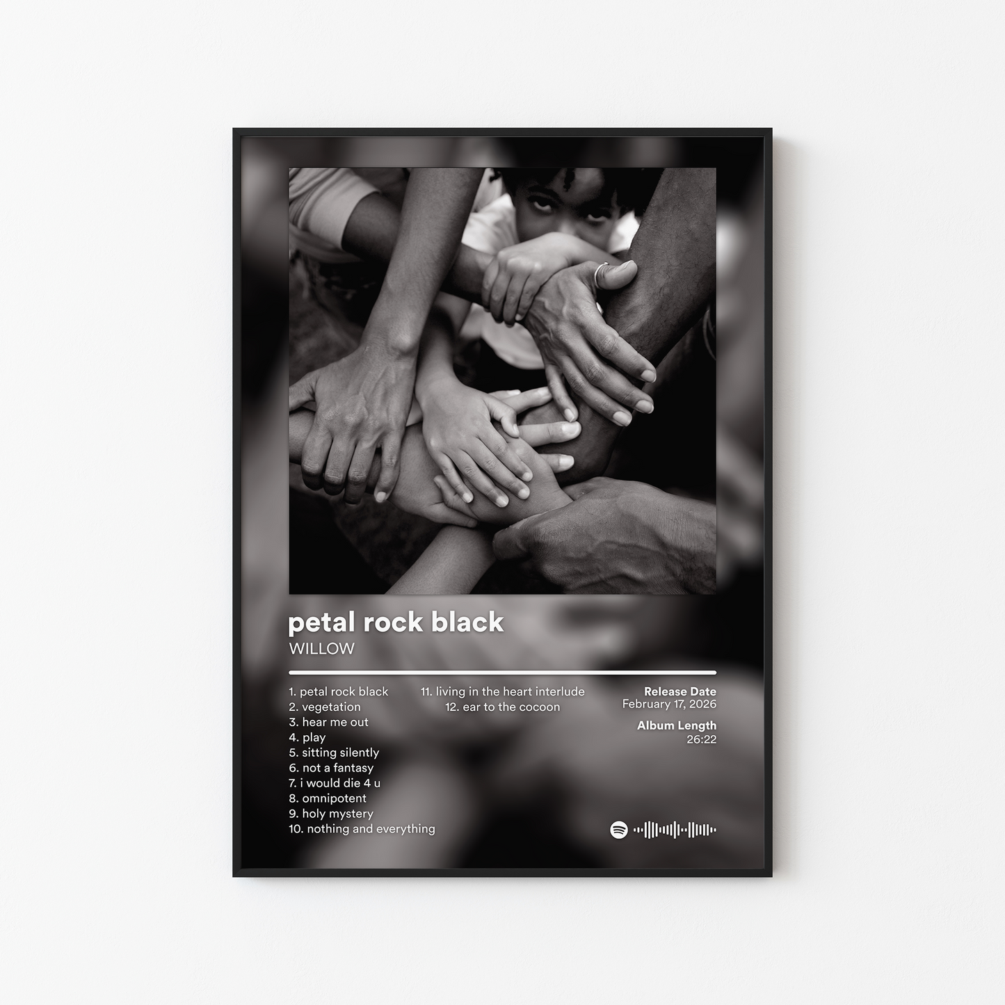 WILLOW petal rock black Album Poster