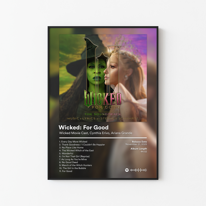 Ariana Grande Cynthia Erivo Wicked For Good The Soundtrack Album Poster
