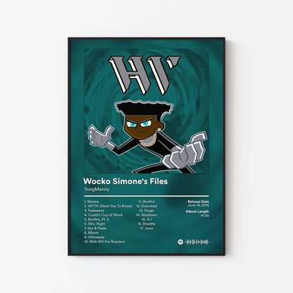 YungManny Wocko Simones Files Album Poster