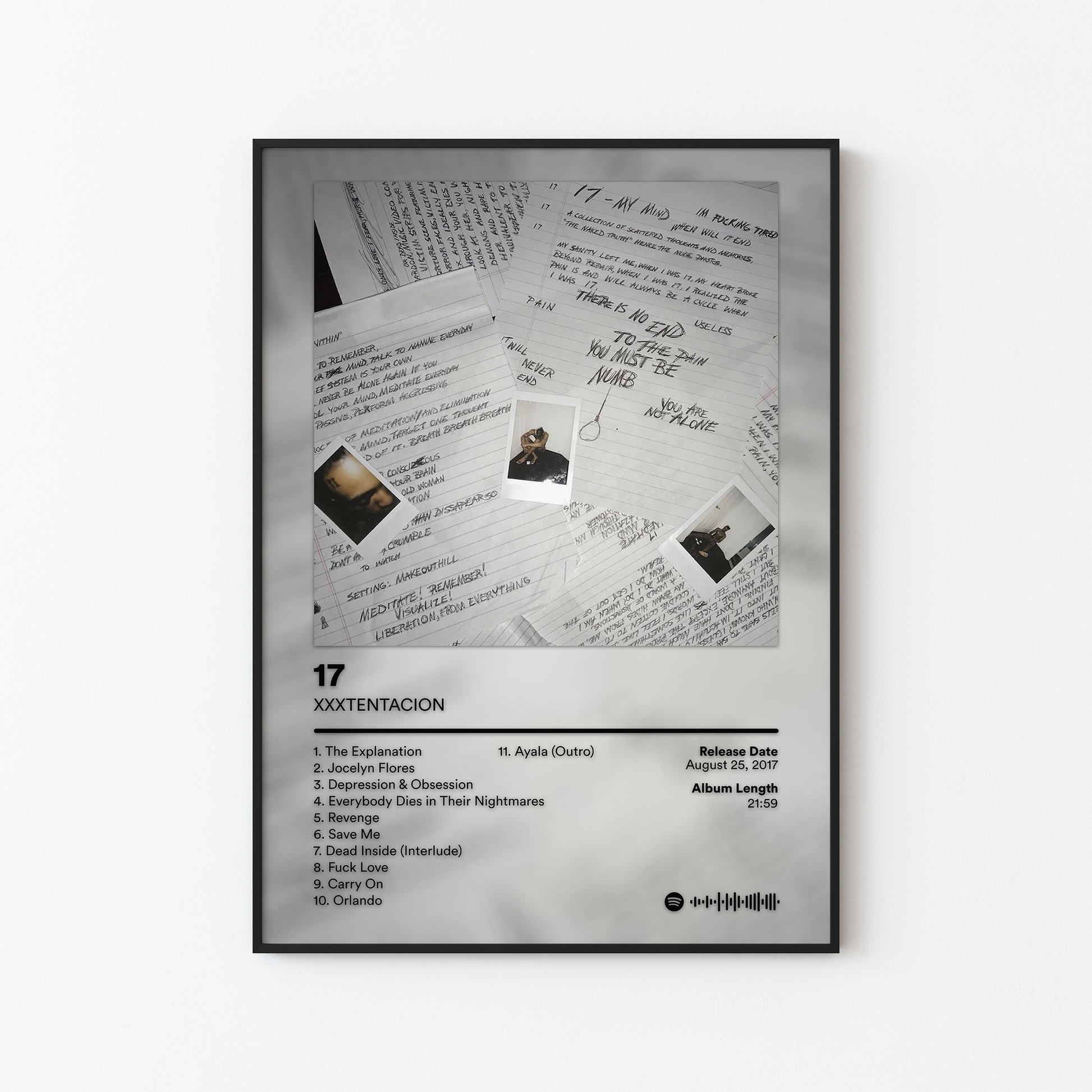 XXXTENTACION 17 Album Poster