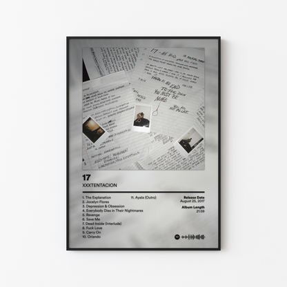 XXXTENTACION 17 Album Poster