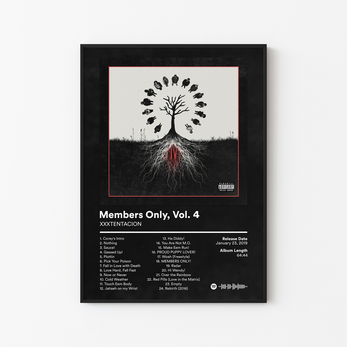 XXXTENTACION Members Only Vol 4 Album Poster