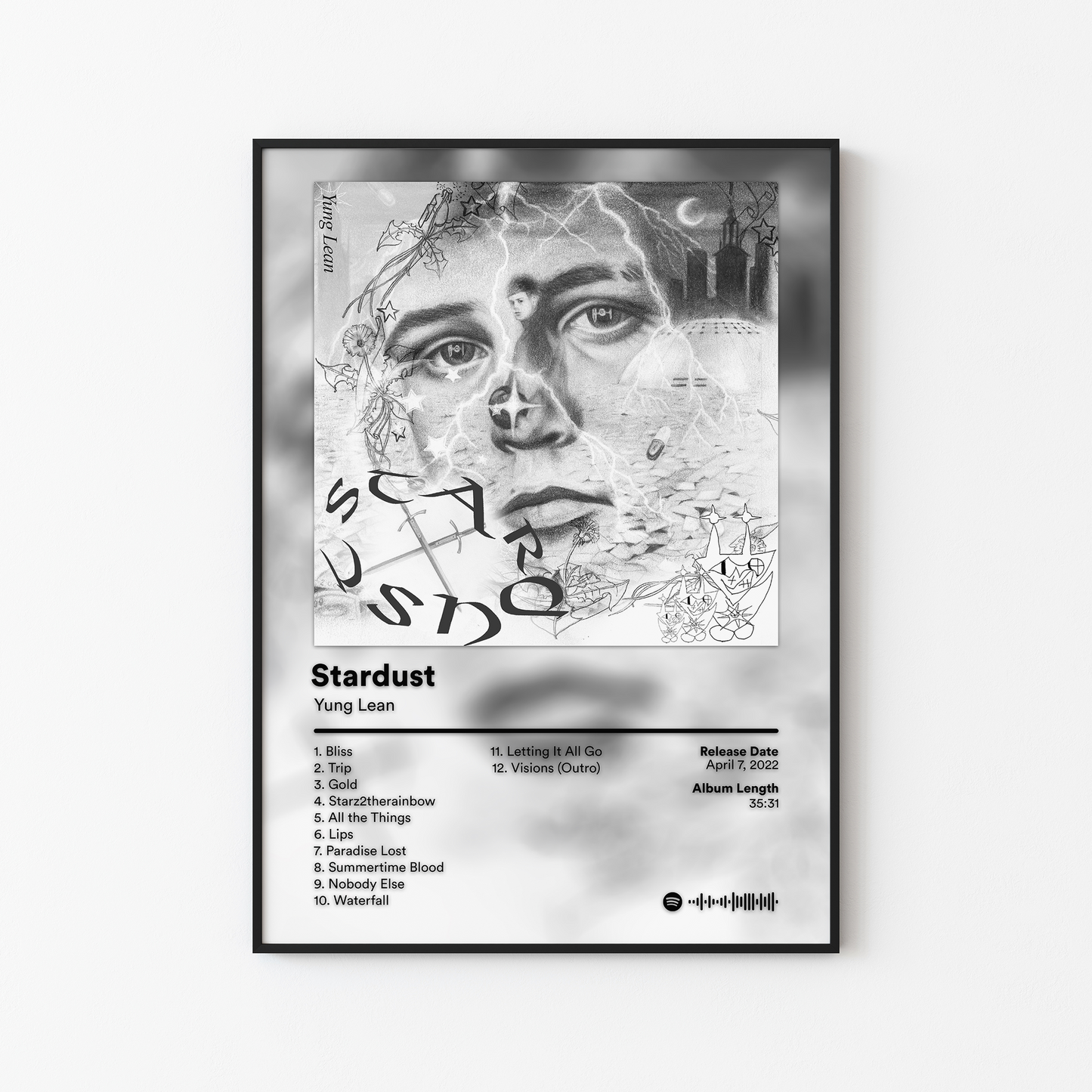 Yung Lean Stardust Album Poster